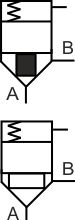 area ratio logic valve symbol