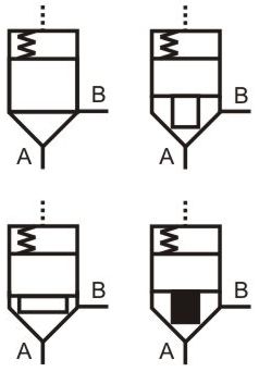 area ratio logic valve symbol